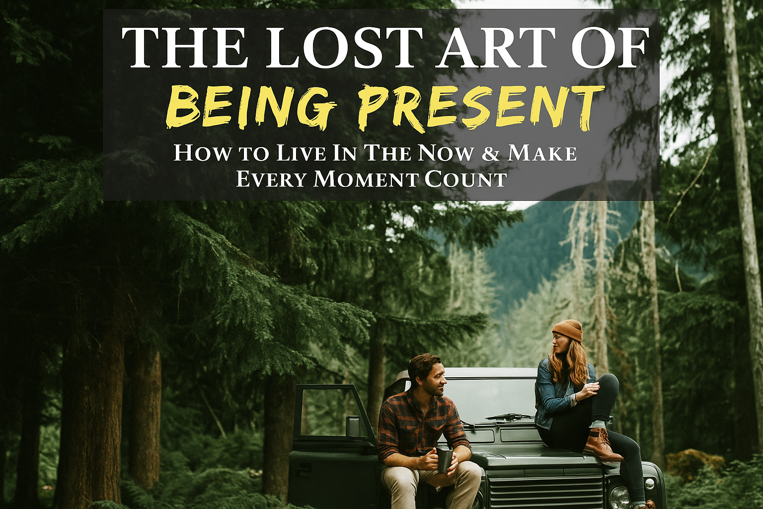 Recreated book cover for The Lost Art of Being Present