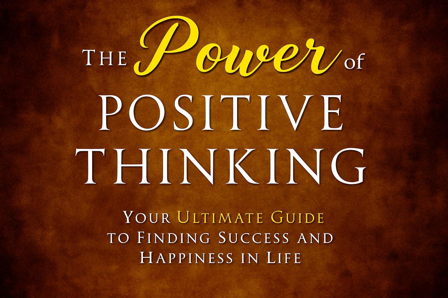 The Power of Positive Thinking book cover recreation